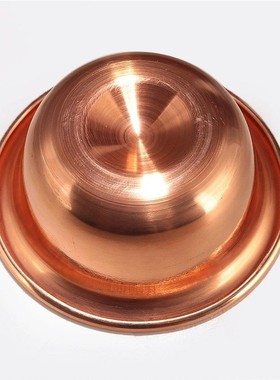 藏传纯红铜供碗手工光面