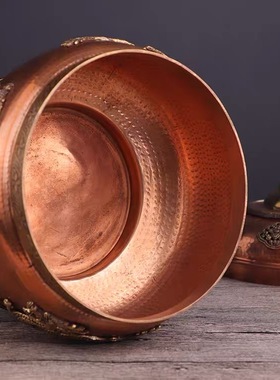 新款印度进口红铜手工龙家居摆件