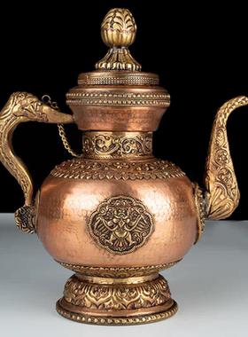 藏式藏族纯铜茶壶酒壶尼