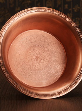 黄铜水供财神摆件佛像六