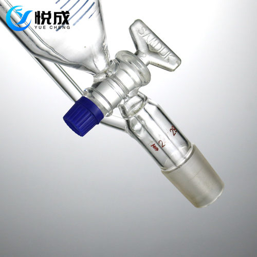 悦成 玻璃恒压刻度漏斗50 100 125 250 500 1000ml19 24口玻璃塞恒压滴液漏斗分液 - 图2