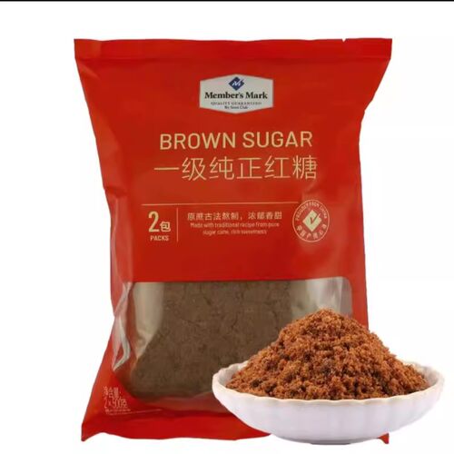 会员甄选 MM一级纯正红糖 500g*2袋原蔗古法熬制冲饮调味滋补香甜 - 图2