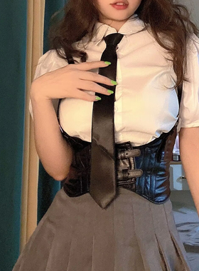 女性感PU小香风马甲腰封