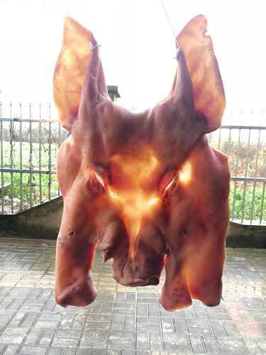 闲鸭 安徽特产咸猪头肉3斤左右 风干腊猪脸猪面皮无骨 带耳朵整只 - 图3