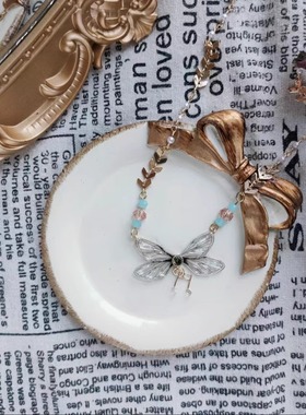 蝴蝶项链饰品吊坠原创设计