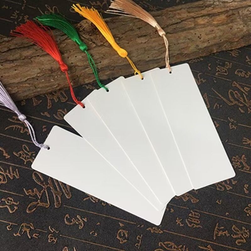 空白书签硬卡纸小学生自制卡片手写打孔流苏水彩绘画自写书签15*5,淘宝优惠券,粉丝福利购,淘宝优惠卷