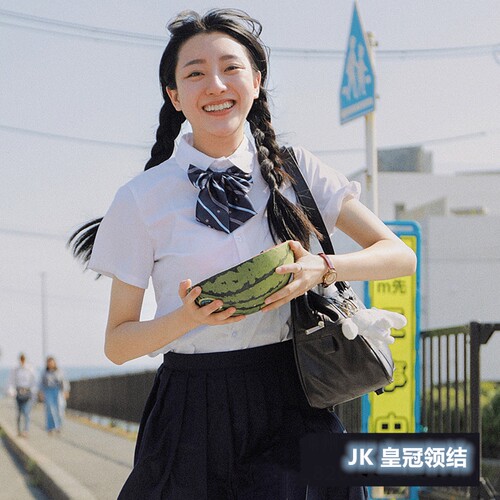 【皇冠领带】买二送一DK/JK制服正版配饰 夏至学院风男女免打领结 - 图2