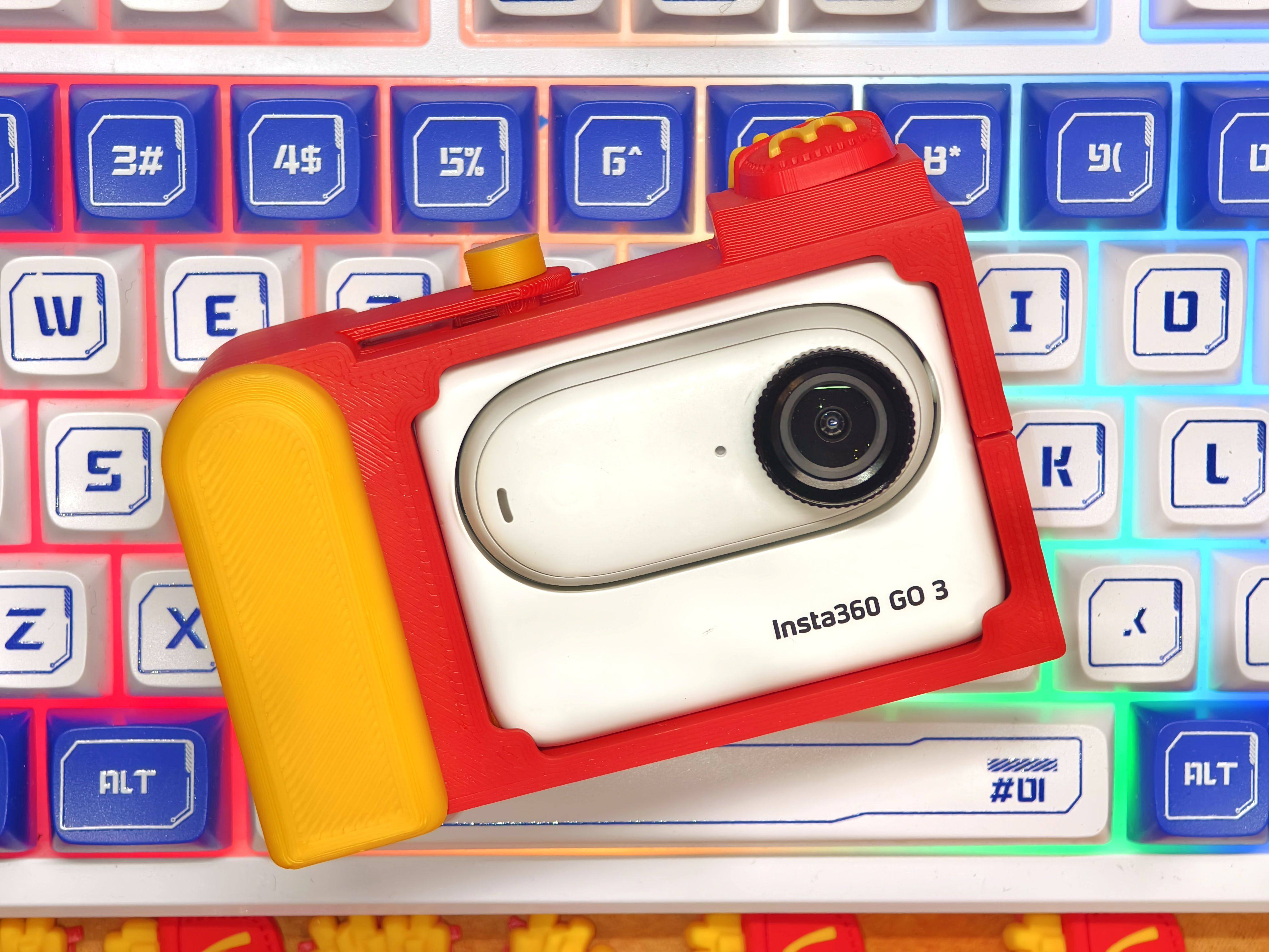 影石GO3/3S手柄DIY兔笼 insta360go3s 麦当劳配色 哆啦A梦小叮当,淘宝优惠券,粉丝福利购,淘宝优惠卷