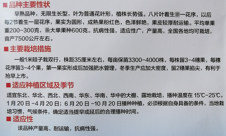 精选L402早熟番茄种子粉果西红柿种籽无限生长型色泽鲜艳高产抗病 - 图2