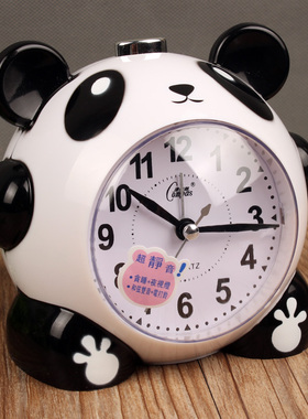 康巴丝闹钟卡通熊猫智能夜灯客厅