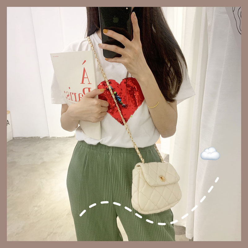 云朵夏天小包包女2025迷你韩版新款菱格链条包ins百搭手机斜跨包,淘宝优惠券,粉丝福利购,淘宝优惠卷