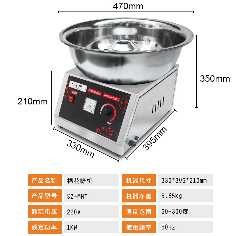 棉花糖机商用全自动花式拉丝棉花糖机彩色电热棉花糖机带音乐 - 图0