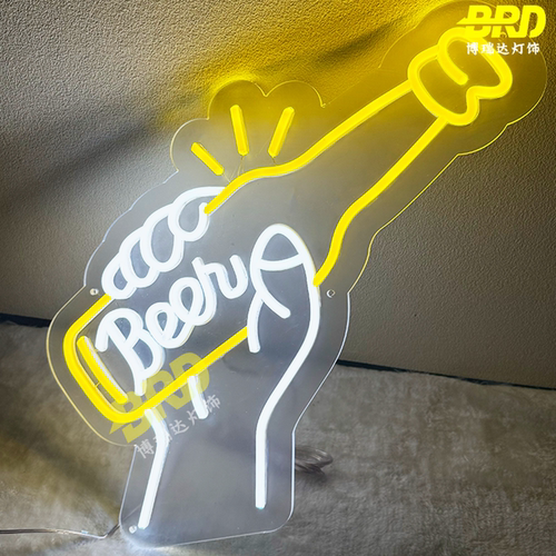 酒吧霓虹灯BeerBAR发光字喝酒氛围造型装饰灯鸡尾酒led招牌灯箱 - 图2