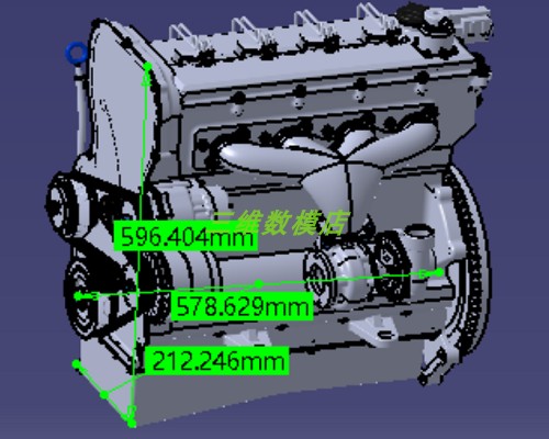 直列四缸L4涡轮增压汽车柴油机发动机Solidworks3D三维几何数模型 - 图0