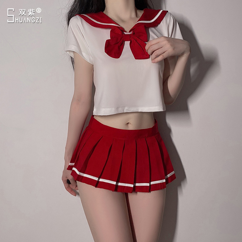 性感清纯学生JK百褶裙超短裙夜店女仆水手服角色扮演套装情调睡衣