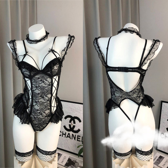Couple's fun underwear, female temptation, small breasts, sexy and hot pajamas set, high-end intercourse, lace, qqny, pure desire