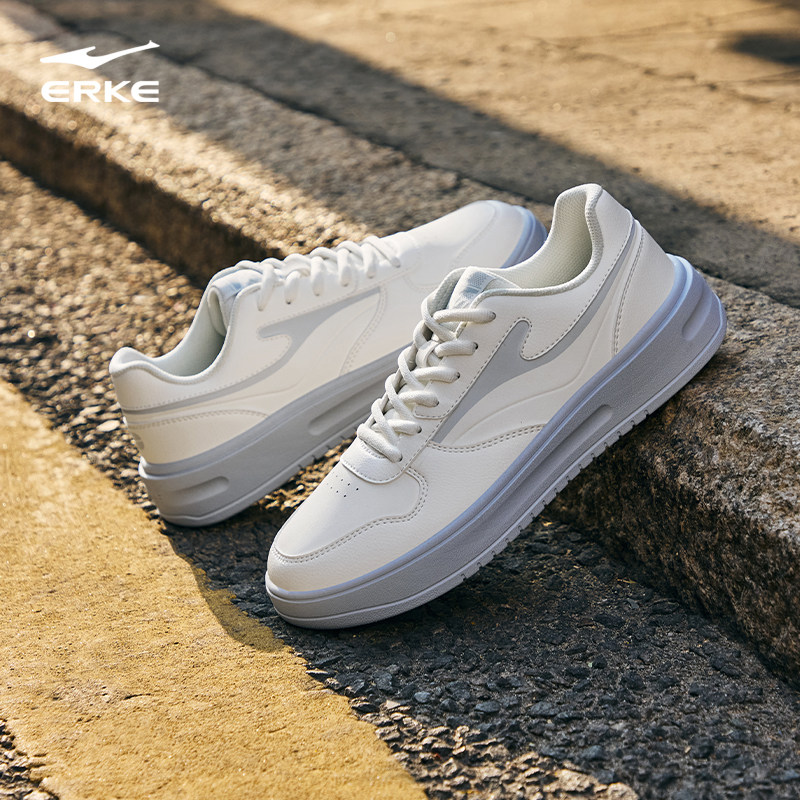 鸿星尔克板鞋男鞋冬季新款运动鞋空军一号小白鞋子皮面防水男鞋子,淘宝优惠券,粉丝福利购,淘宝优惠卷