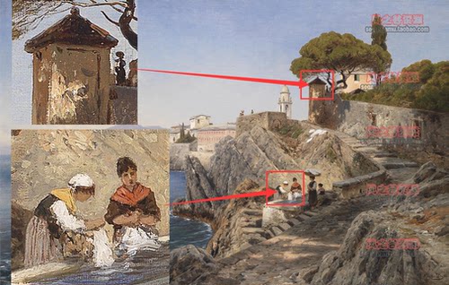 风景油画高清装饰画芯图库ps临摹手绘素材图片古典名家山水绘画 - 图1