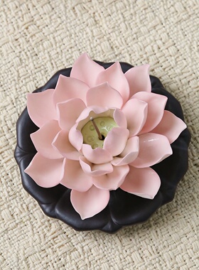 品瓷汇手工陶瓷莲花线香香插