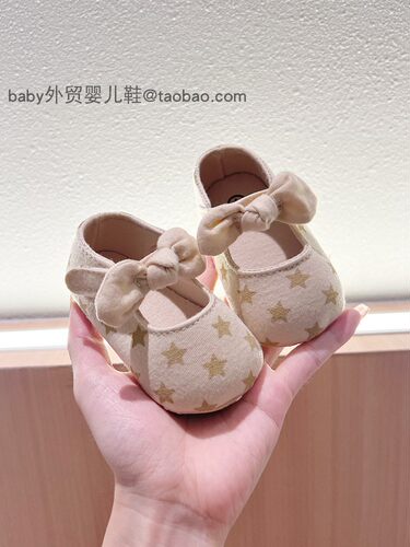 春夏婴幼儿步前鞋0-1岁3-678-9个月百天周岁宝宝公主鞋软底学步鞋 - 图2