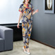 2023 Cotton Silk Cheongsam Style Mom Suit Summer ແບບໃຫມ່