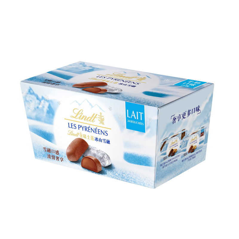 Lindt瑞士莲进口冰山雪融巧克力172g圣诞节礼盒冬季礼物零食糖果