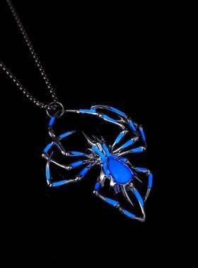 夜光蜘蛛吊坠情侣款项链
