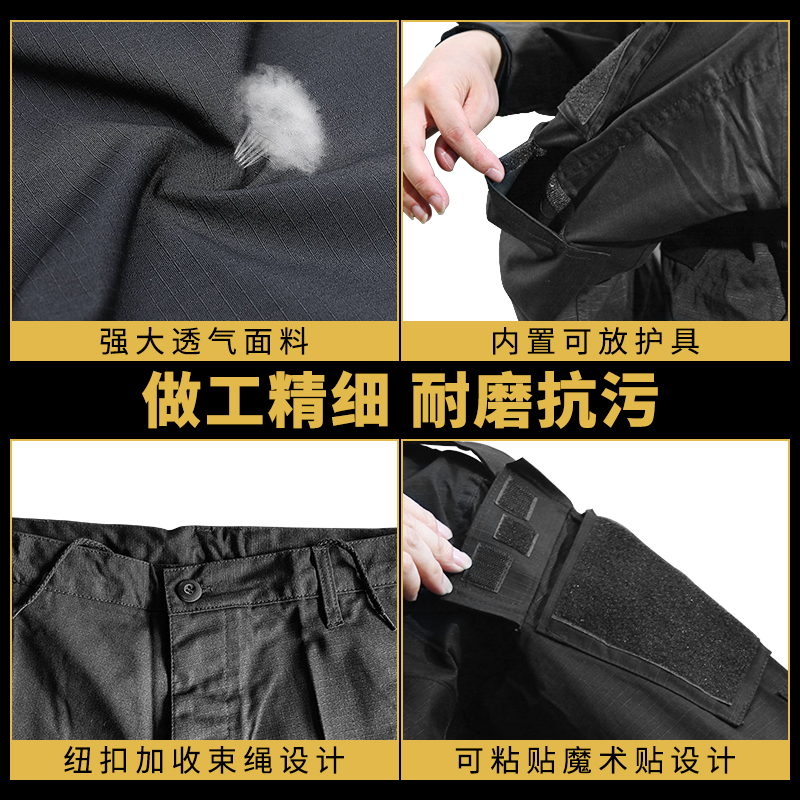 无贼套装教官训练服男女黑色COS游戏保安工作服年会服装户外拓展 - 图2