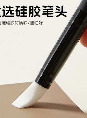 美甲五支装工具超软硅胶笔小头硅胶压花笔黑杆镂空雕刻花