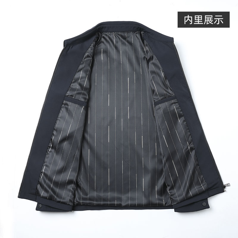 老爷车爸爸装干部装2023秋季翻领夹克中青年短款商务休闲简约百搭_老爷车优选男装店_男装-第2张图片-提都小院
