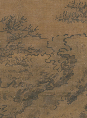 袁江山水画汉宫秋月图客厅挂画