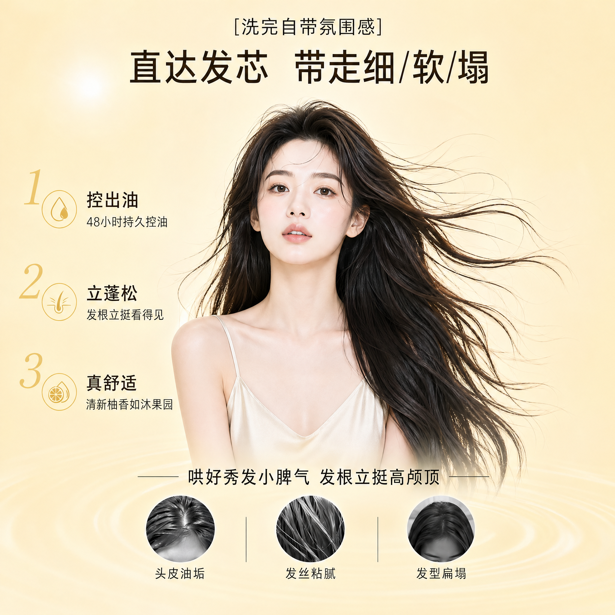 丝蕴柚子控油蓬松洗发水420ml*2