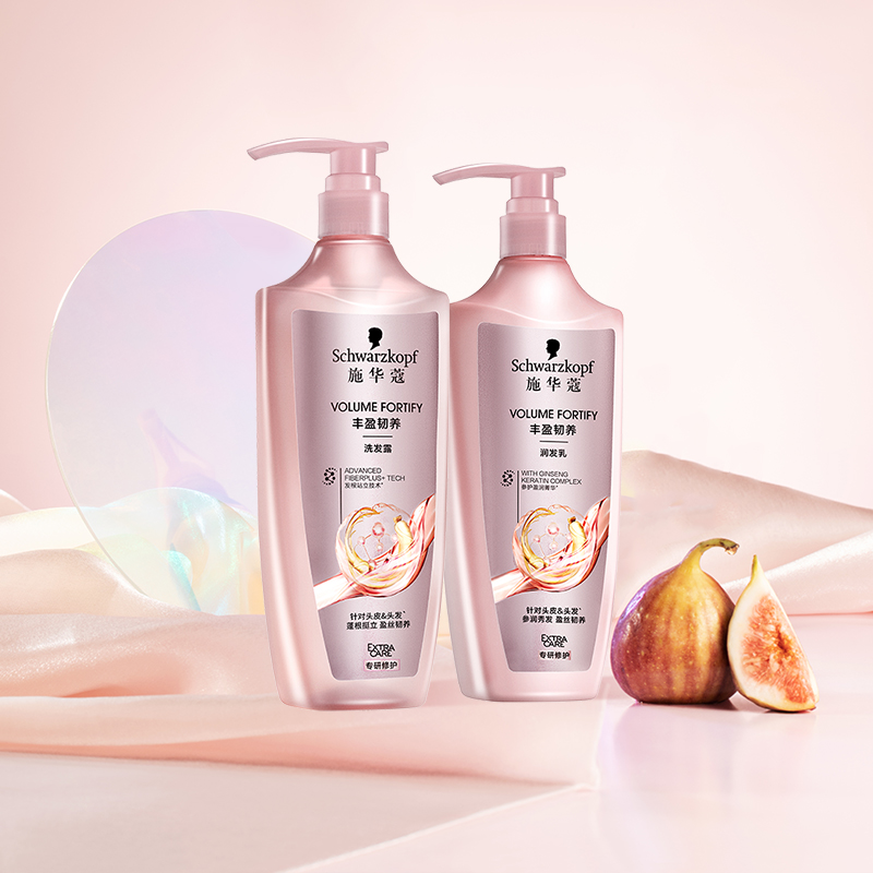 施华蔻Schwarzkopf洗护套装丰盈韧养洗发露600ml+润发乳400ml