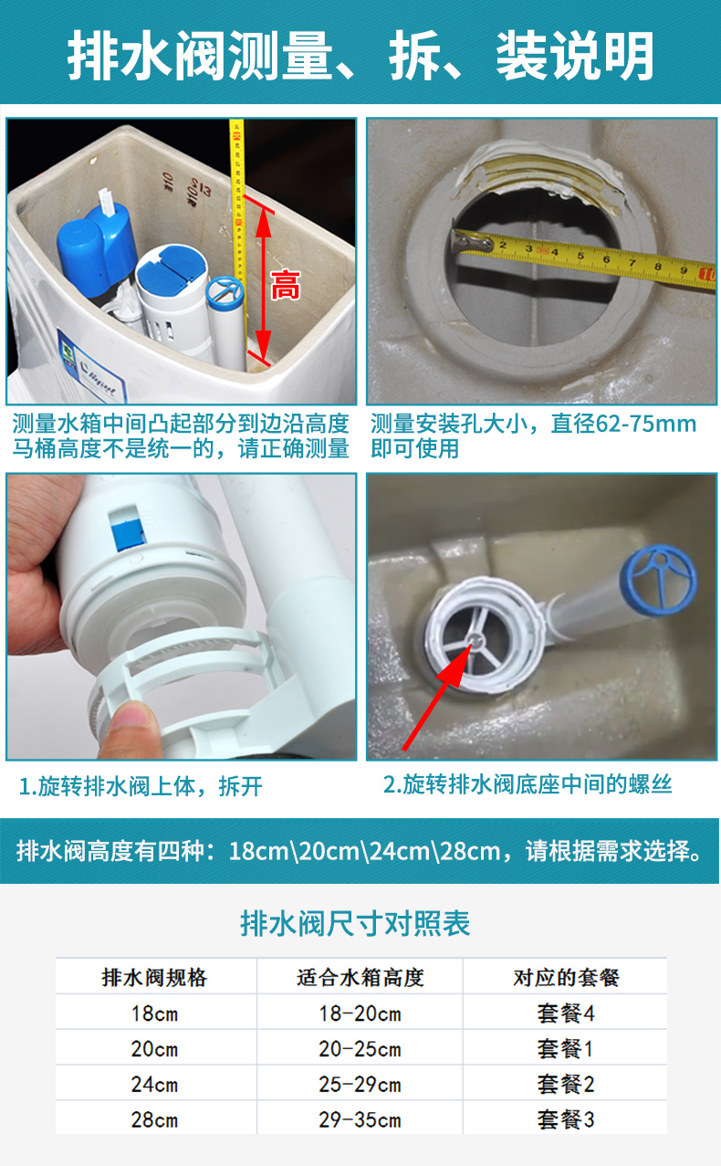 吉斯特老式抽水马桶配件排水阀连体坐便器水箱进水阀上水全套通用-图2