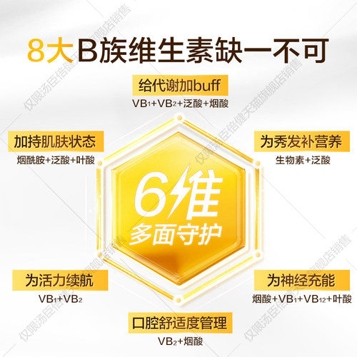 汤臣倍健B族维生素复合片多种vb叶酸b2b6b12烟酰胺h维c旗舰店蓝帽 - 图0