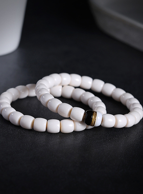 精工骆驼骨直切归圆手串盘玩佛珠骨类文玩冷门绕指柔单圈白玉菩提