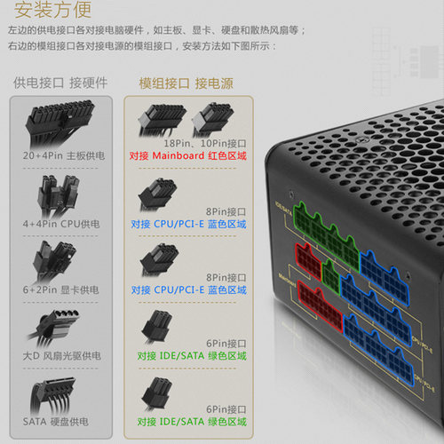 先马金牌750W电源台式电脑金牌全模组额定650W850W支持50系列显卡 - 图2