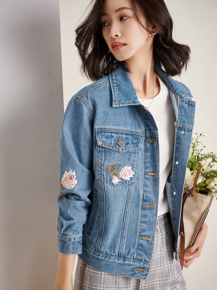 补贴50熙世界秋装国风仙鹤女上衣 sllsky服饰短外套