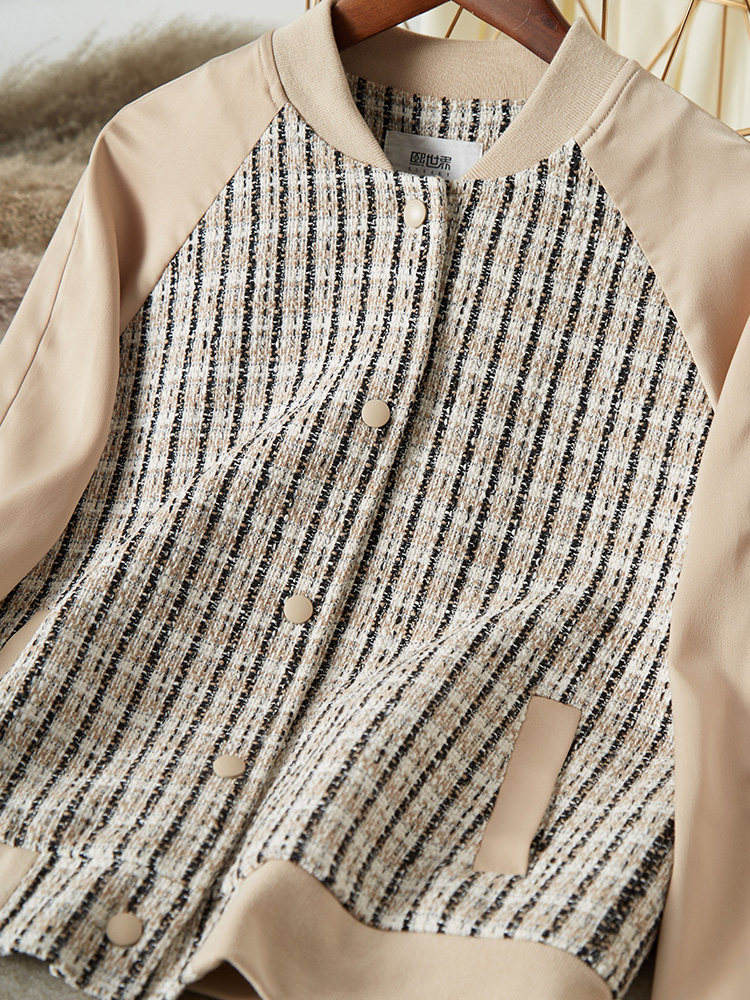 熙世界新款2020秋冬柔美粗花呢短款 sllsky服饰短外套