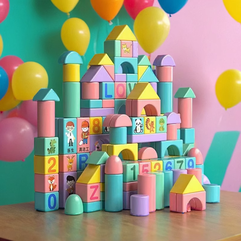 婴幼儿童积木木质大颗粒宝宝动脑早教益智力开发创意木头男孩女孩,淘宝优惠券,粉丝福利购,淘宝优惠卷