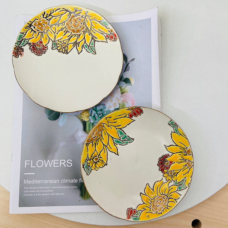 韩式餐具套装家用手绘碗碟筷套碗盘碟碗盘陶瓷釉下彩盛饭勺马克杯,淘宝优惠券,粉丝福利购,淘宝优惠卷