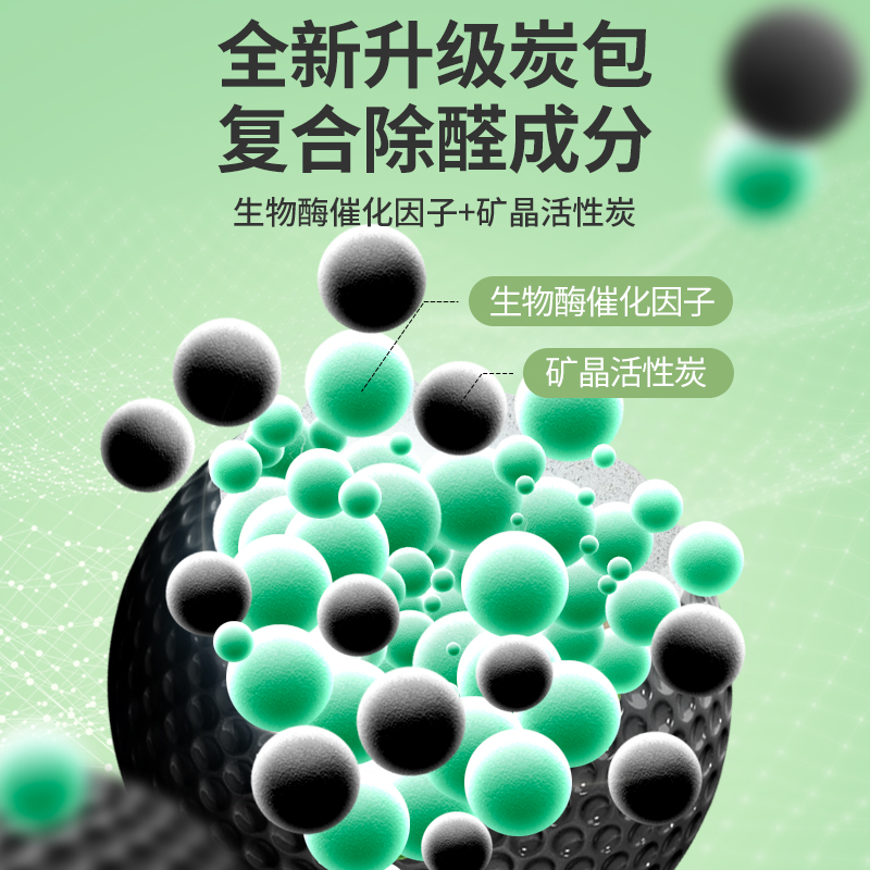 之绿源活性炭除甲醛新房装修家用车用竹炭包碳包吸附甲醛去除异味