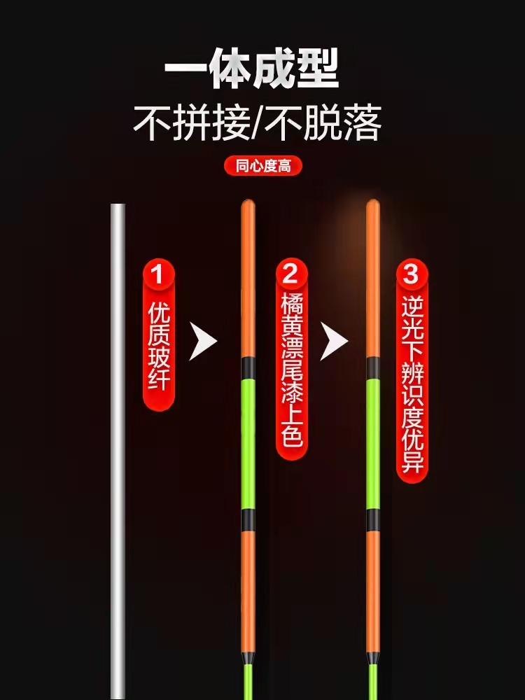 化氏佛手浮漂加粗醒目高灵敏野钓鲢鳙大物远投行程漂综合鱼漂套装 - 图0