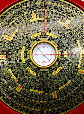 包邮香港通胜牌罗盘铜面罗盘带水平仪八卦风水罗盘办公室家礼品