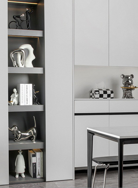 陶瓷轻奢风书房电镀陶瓷摆件