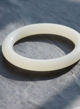 手镯正圆老坑料礼物新疆和田玉