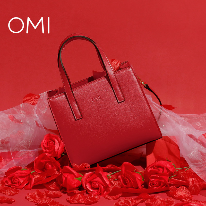 欧米红色新款2020女士结婚包小方包 欧米女士包袋