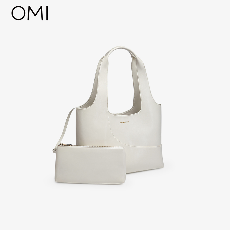 欧米OMI风铃包大容量托特包大气妈咪包时尚单肩包软皮子母内胆包 - 图1