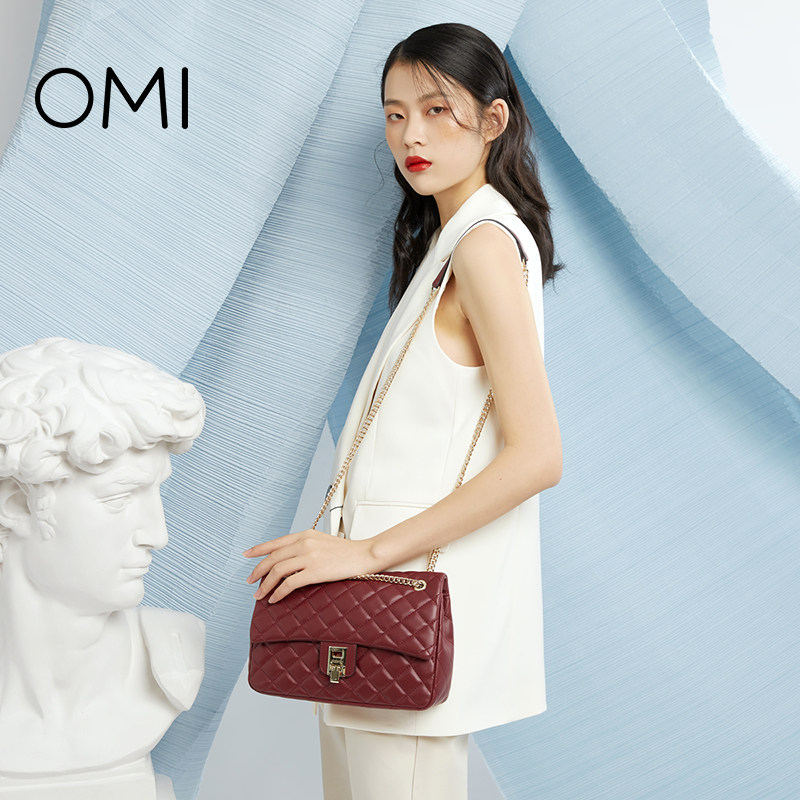 欧米2020新款潮网红链条百搭小方包 欧米女士包袋