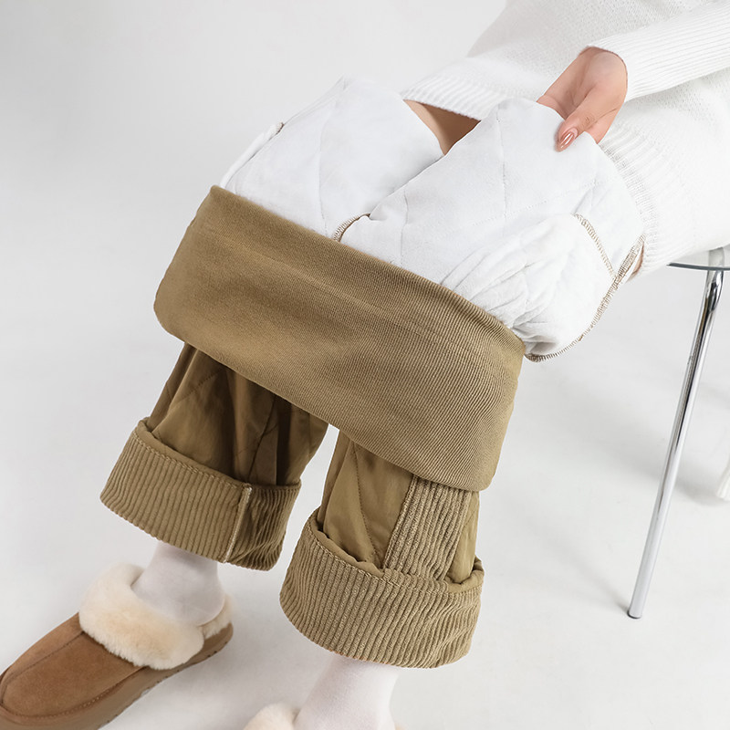 婧麒孕妇裤冬外穿加绒加厚棉裤2025新款不勒肚子保暖阔腿裤孕妇装,淘宝优惠券,粉丝福利购,淘宝优惠卷